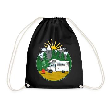 Camping Is My Life - Womo - Camping-car - Sac de sport léger - noir - Devant