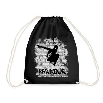 Parkour - Turnbeutel - Schwarz - Vorne
