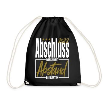Abschluss 2022 Gold AK 22 cooles Outfit - Turnbeutel - Schwarz - Vorne