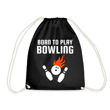 Né pour jouer au bowling (Bowlingkugel mit Flammen) - Sac de sport léger - noir - Devant