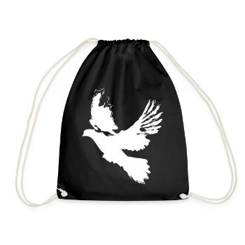 Colombe de la paix Conception de la colombe – symbole d’espoir - Sac de sport léger - noir - Devant