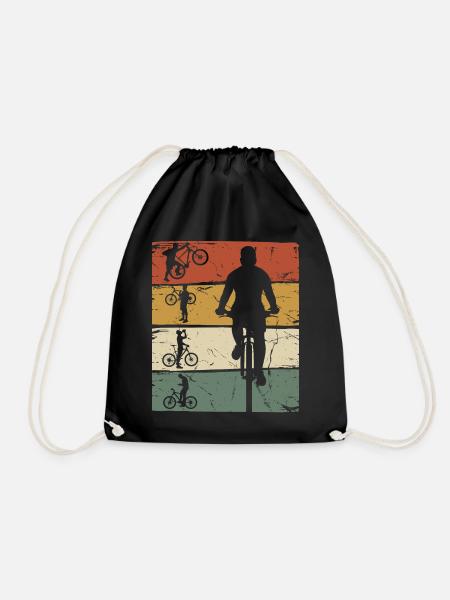 Fahrrad Vintage - Turnbeutel - Schwarz