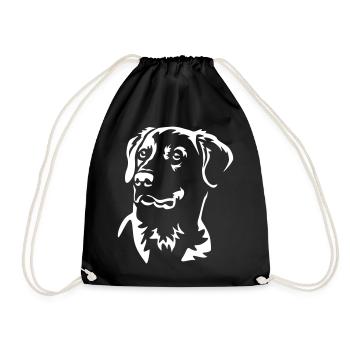 Labrador Head "Black Edition" - Drawstring Bag - black - Front