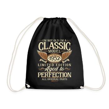 Né en 1952 Vintage Cadeau d’anniversaire - Sac de sport léger - noir - Devant