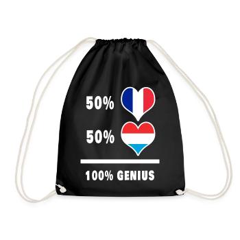 La France et le Luxembourg brillant/cadeau - Sac de sport léger - noir - Devant