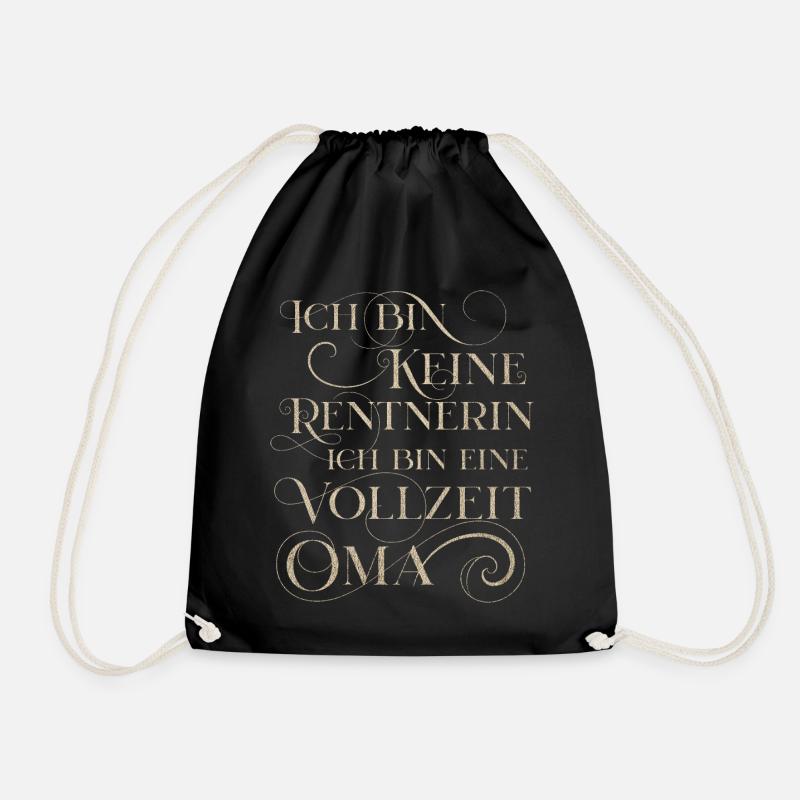 Rentnerin Vollzeit Oma - Turnbeutel - Schwarz