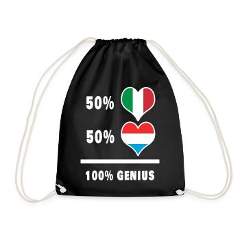 Brillant Italie et Luxembourg / Cadeau - Sac de sport léger - noir - Devant
