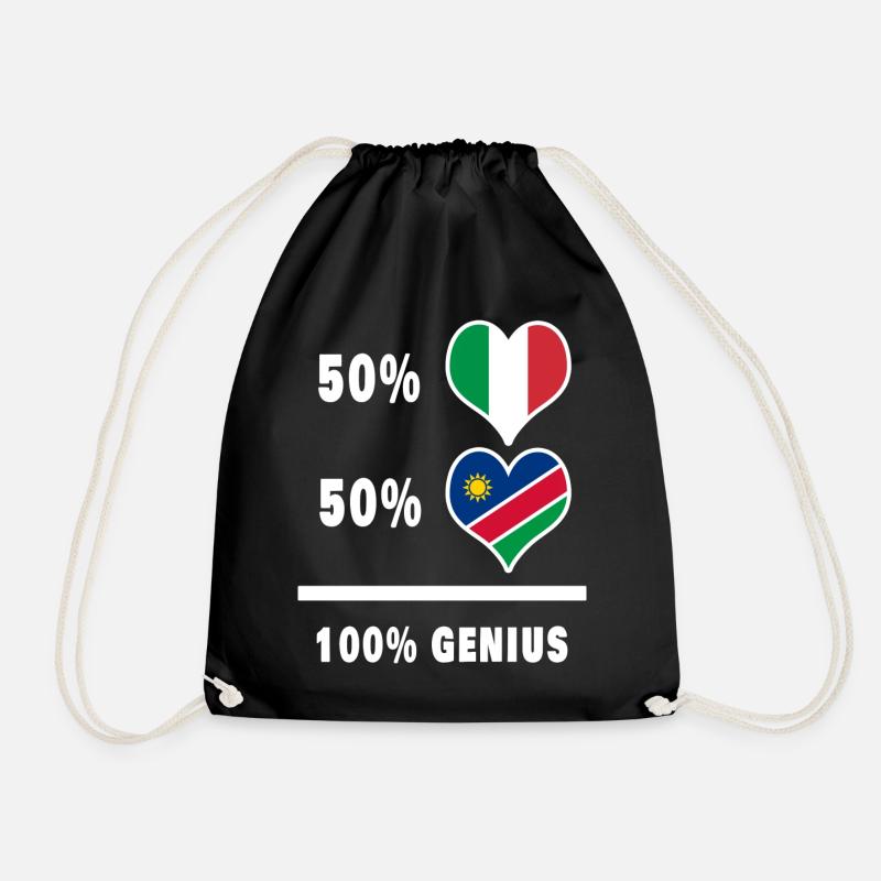 Brilliant Italien und Namibia / Geschenk - Turnbeutel - Schwarz