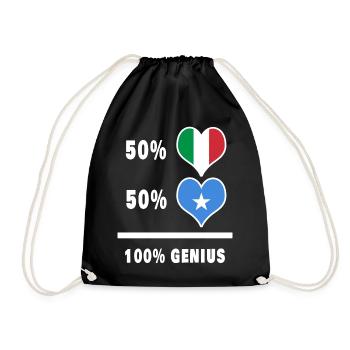 Brilliant Italy and Somalia / Gift - Drawstring Bag - black - Front