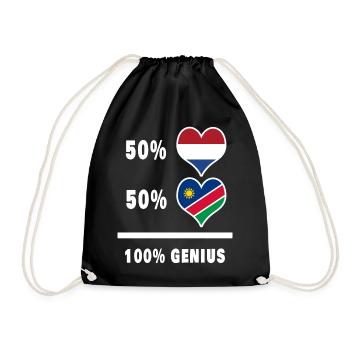 Namibia und die Niederlande Genius / Geschenk - Turnbeutel - Schwarz - Vorne