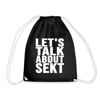 let's talk about sparkling wine - Drawstring Bag - black - Front