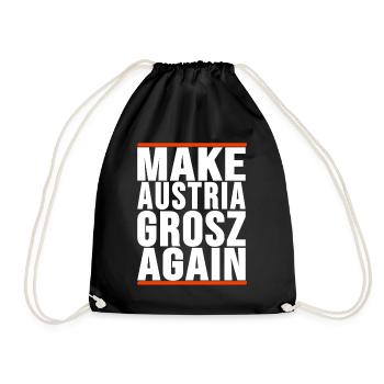 make Austria Grosz again - Turnbeutel - Schwarz - Vorne