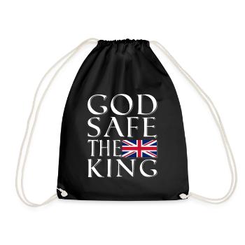dieu en sécurité le roi - Sac de sport léger - noir - Devant