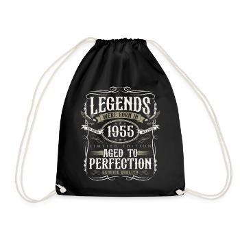Né en 1955 Legends Cadeau d’anniversaire - Sac de sport léger - noir - Devant