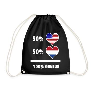 Conception ingénieuse du drapeau des États-Unis et des Pays-Bas - Sac de sport léger - noir - Devant
