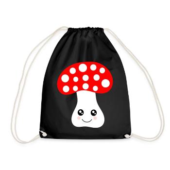 Kawaii, champignon, crapaud - Sac de sport léger - noir - Devant