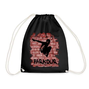 Parkour - Turnbeutel - Schwarz - Vorne