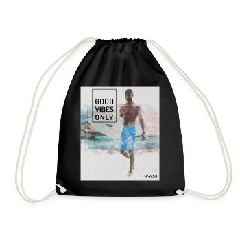 Beach Surfer – Surf, Sonne und Strand - Turnbeutel - Schwarz - Vorne