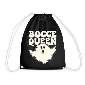 Bocce Queen Boules Ball Halloween Costume Boule - Drawstring Bag - black - Front