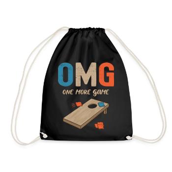 OMG Un jeu de plus lancé comme un joueur de cornhole de boss - Sac de sport léger - noir - Devant