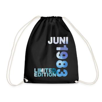 40th Birthday 40 Year Limited Edition June 1983 - Drawstring Bag - black - Front