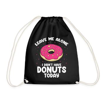 Leave me alone donuts design - Drawstring Bag - black - Front