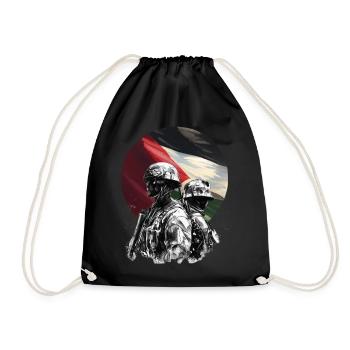 Palestine free Palestine Gaza Strip - Drawstring Bag - black - Front