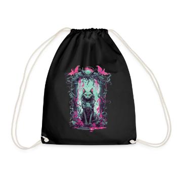 Conception de monstre magique chat occulte gothique - Sac de sport léger - noir - Devant