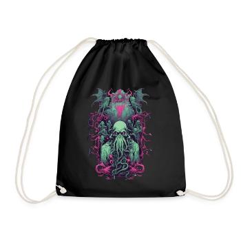 Gothic Ghul Dämon Halloween Monster Design - Turnbeutel - Schwarz - Vorne