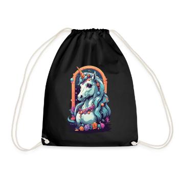 Licorne magique Pastel Fantasy Design - Sac de sport léger - noir - Devant