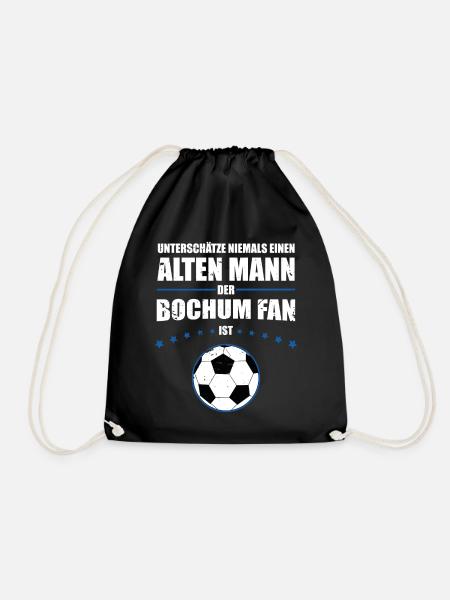 Alter Mann - Bochum Fan | Retro Vintage Design - Turnbeutel - Schwarz