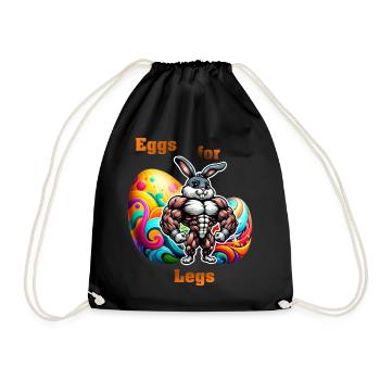 Oeufs pour les cuisses - Sac de sport léger - noir - Devant