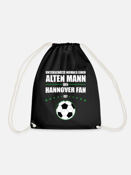 Alter Mann - Hannover Fan | Retro Vintage Design - Turnbeutel - Schwarz