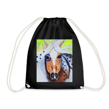 Free Spirit - Wildpferd - Turnbeutel - Schwarz - Vorne