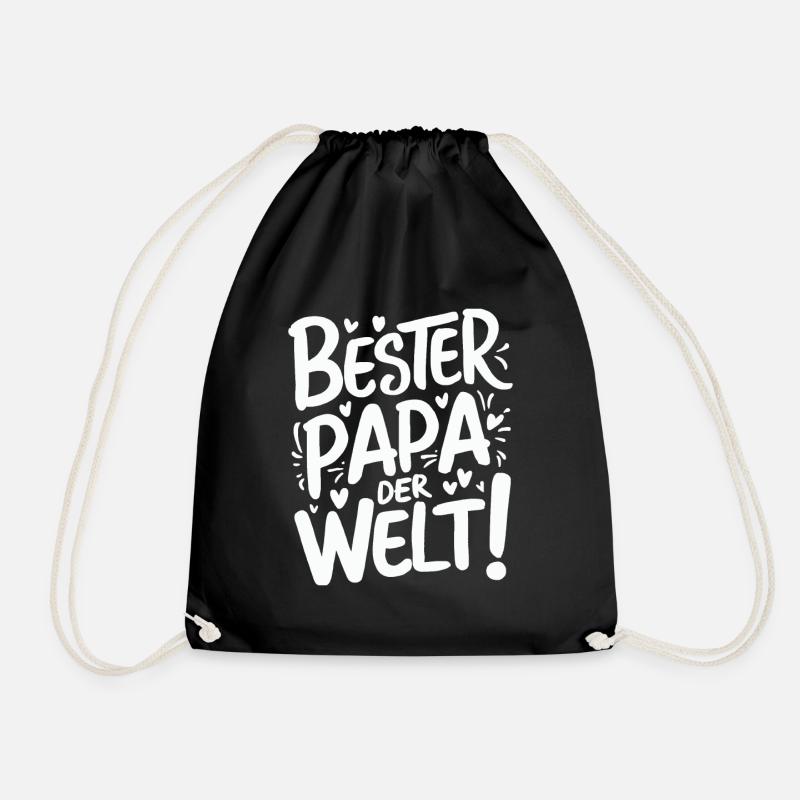 bester Papa der Welt Vatertag - Turnbeutel - Schwarz