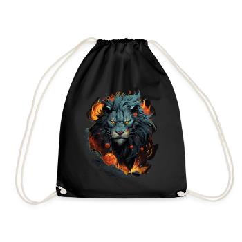 Lion, Lion's Head, Strong, Wild, Proud, Courageous, Royal - Drawstring Bag - black - Front