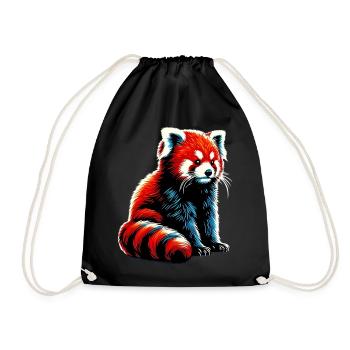 Petit panda - Sac de sport léger - noir - Devant