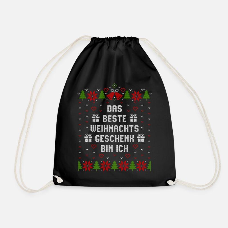 Das beste Weihnachtsgeschenk bin ich - Turnbeutel - Schwarz