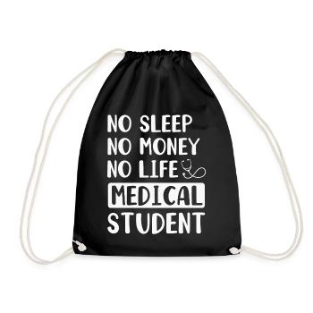 Étudiant en médecine Docteur - Sac de sport léger - noir - Devant