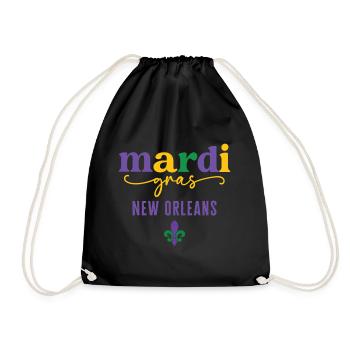 Mardi Gras New Orleans - Drawstring Bag - black - Front