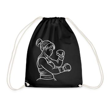 Kickboxing Fille Croquis - Sac de sport léger - noir - Devant