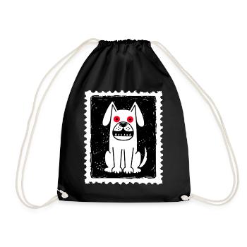 Geister Hund - Turnbeutel - Schwarz - Vorne