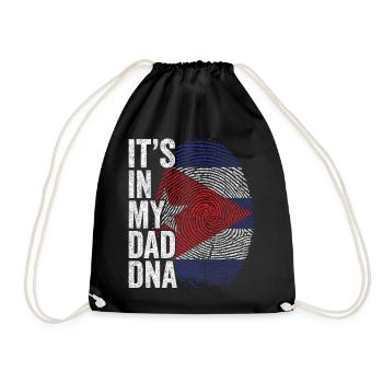 Kuba Flagge Cuban Dad Fußabdruck - Turnbeutel - Schwarz - Vorne