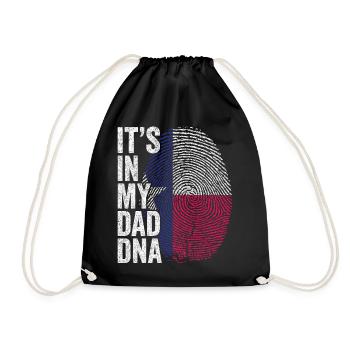 Texas Flagge Texan Dad Fußabdruck - Turnbeutel - Schwarz - Vorne