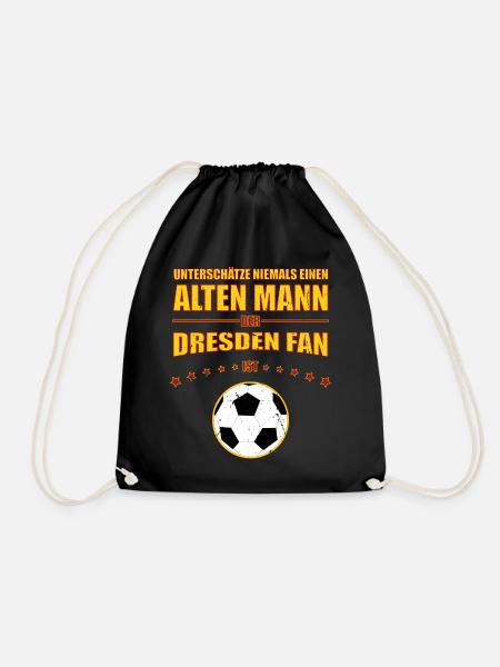 Alter Mann - Dresden Fußball Fan | Retro Vintage - Turnbeutel - Schwarz