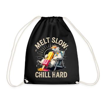 Fondre lentement Froid Dur Ours - Sac de sport léger - noir - Devant