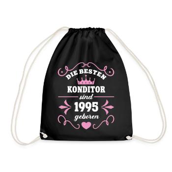 Anniversaire 1995 Confiseur Vintage 95 Chef pâtissier - Sac de sport léger - noir - Devant