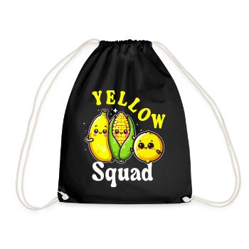 Squad Jaune Fruits Kawaii - Sac de sport léger - noir - Devant