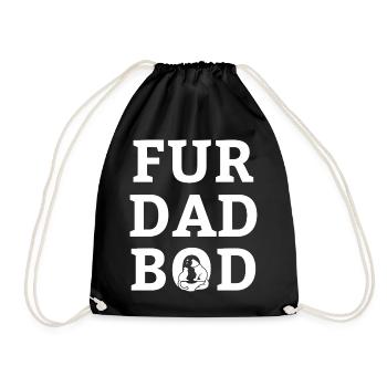Fur Dad Bod - Turnbeutel - Schwarz - Vorne