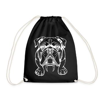 Cadeau de T-shirt Chien Bulldog - Sac de sport léger - noir - Devant